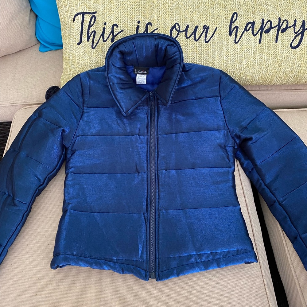 NEW METALLIC BLUE JACKET